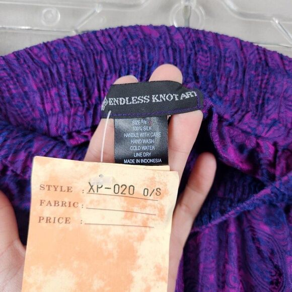 Endless Knot Art Purple Pullon Casual Beach Pants Women's One Size - Picture 3 of 5